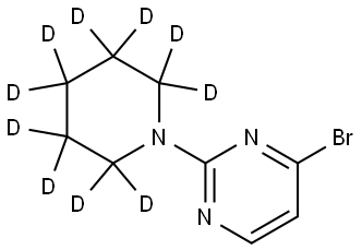 4-bromo-2-(piperidin-1-yl-d10)pyrimidine Struktur