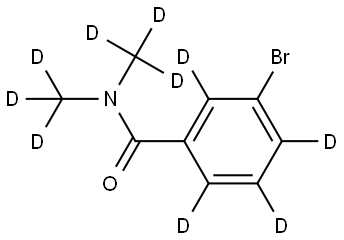 3-bromo-N,N-bis(methyl-d3)benzamide-2,4,5,6-d4 Struktur