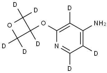 2-((oxetan-3-yl-d5)oxy)pyridin-3,5,6-d3-4-amine Struktur