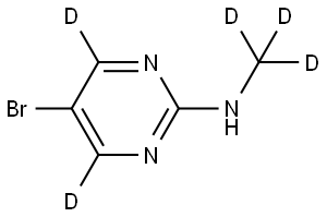 5-bromo-N-(methyl-d3)pyrimidin-4,6-d2-2-amine Struktur