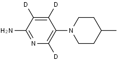 5-(4-methylpiperidin-1-yl)pyridin-3,4,6-d3-2-amine Struktur