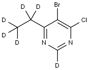 5-bromo-4-chloro-6-(ethyl-d5)pyrimidine-2-d Struktur