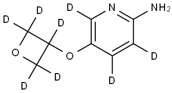 5-((oxetan-3-yl-d5)oxy)pyridin-3,4,6-d3-2-amine Struktur