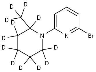 2-bromo-6-(2-(methyl-d3)piperidin-1-yl-2,3,3,4,4,5,5,6,6-d9)pyridine Struktur