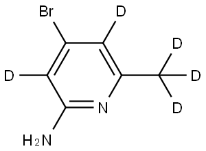 4-bromo-6-(methyl-d3)pyridin-3,5-d2-2-amine Struktur