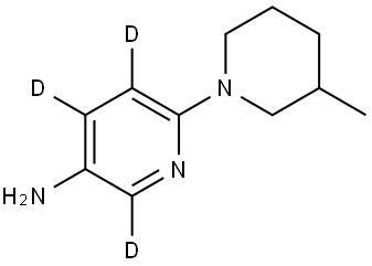 6-(3-methylpiperidin-1-yl)pyridin-2,4,5-d3-3-amine Struktur