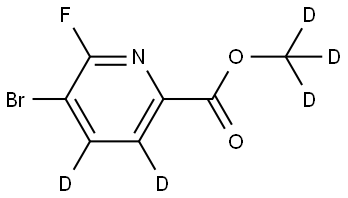 methyl-d3 5-bromo-6-fluoropicolinate-3,4-d2 Struktur