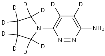 6-(pyrrolidin-1-yl-d8)pyridazin-4,5-d2-3-amine Struktur