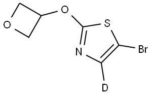 5-bromo-2-(oxetan-3-yloxy)thiazole-4-d Struktur