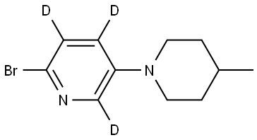 2-bromo-5-(4-methylpiperidin-1-yl)pyridine-3,4,6-d3 Struktur