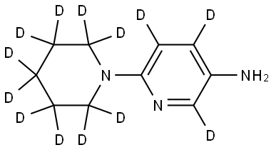 6-(piperidin-1-yl-d10)pyridin-2,4,5-d3-3-amine Struktur