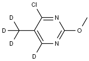 4-chloro-2-methoxy-5-(methyl-d3)pyrimidine-6-d Struktur