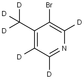 3-bromo-4-(methyl-d3)pyridine-2,5,6-d3 Struktur