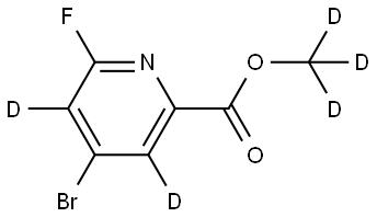 methyl-d3 4-bromo-6-fluoropicolinate-3,5-d2 Struktur