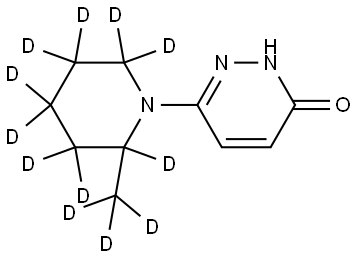 6-(2-(methyl-d3)piperidin-1-yl-2,3,3,4,4,5,5,6,6-d9)pyridazin-3-ol Struktur