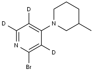 2-bromo-4-(3-methylpiperidin-1-yl)pyridine-3,5,6-d3 Struktur