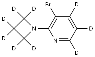 2-(azetidin-1-yl-d6)-3-bromopyridine-4,5,6-d3 Struktur