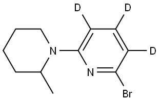 2-bromo-6-(2-methylpiperidin-1-yl)pyridine-3,4,5-d3 Struktur