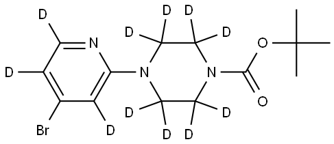 tert-butyl 4-(4-bromopyridin-2-yl-3,5,6-d3)piperazine-1-carboxylate-2,2,3,3,5,5,6,6-d8 Struktur