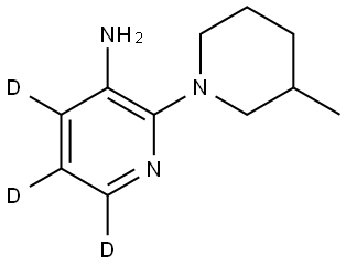 2-(3-methylpiperidin-1-yl)pyridin-4,5,6-d3-3-amine Struktur