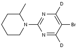 5-bromo-2-(2-methylpiperidin-1-yl)pyrimidine-4,6-d2 Struktur