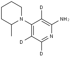 4-(2-methylpiperidin-1-yl)pyridin-3,5,6-d3-2-amine Struktur