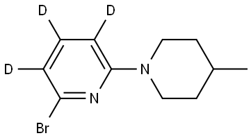 2-bromo-6-(4-methylpiperidin-1-yl)pyridine-3,4,5-d3 Struktur