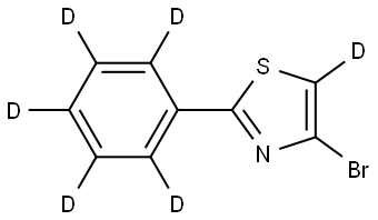 4-bromo-2-(phenyl-d5)thiazole-5-d Struktur