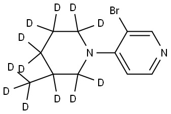 3-bromo-4-(3-(methyl-d3)piperidin-1-yl-2,2,3,4,4,5,5,6,6-d9)pyridine Struktur