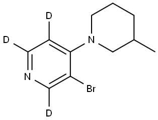 3-bromo-4-(3-methylpiperidin-1-yl)pyridine-2,5,6-d3 Struktur