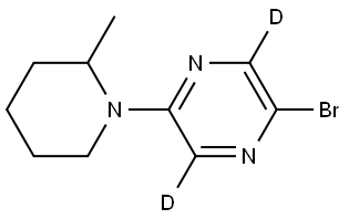 2-bromo-5-(2-methylpiperidin-1-yl)pyrazine-3,6-d2 Struktur