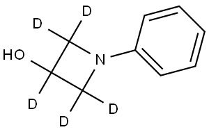 1-phenylazetidin-2,2,3,4,4-d5-3-ol Struktur