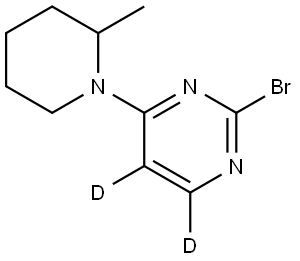 2-bromo-4-(2-methylpiperidin-1-yl)pyrimidine-5,6-d2 Struktur