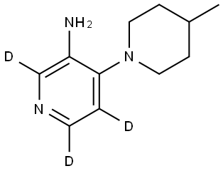 4-(4-methylpiperidin-1-yl)pyridin-2,5,6-d3-3-amine Struktur