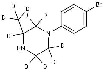 1-(4-bromophenyl)-3-(methyl-d3)piperazine-2,2,3,5,5,6,6-d7 Struktur