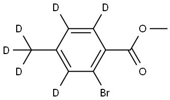 methyl 2-bromo-4-(methyl-d3)benzoate-3,5,6-d3 Struktur