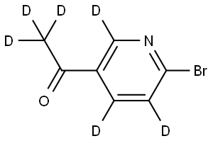 1-(6-bromopyridin-3-yl-2,4,5-d3)ethan-1-one-2,2,2-d3 Struktur