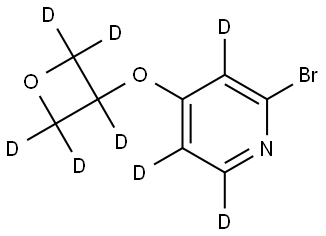 2-bromo-4-((oxetan-3-yl-d5)oxy)pyridine-3,5,6-d3 Struktur