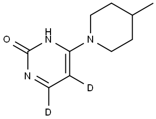 4-(4-methylpiperidin-1-yl)pyrimidin-5,6-d2-2-ol Struktur