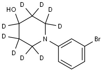 1-(3-bromophenyl)piperidin-2,2,3,3,4,5,5,6,6-d9-4-ol Struktur