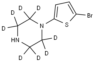 1-(5-bromothiophen-2-yl)piperazine-2,2,3,3,5,5,6,6-d8 Struktur