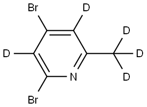 2,4-dibromo-6-(methyl-d3)pyridine-3,5-d2 Struktur