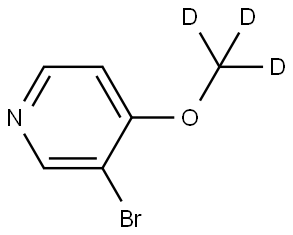 3-bromo-4-(methoxy-d3)pyridine Struktur