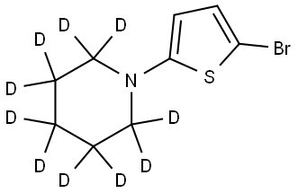 1-(5-bromothiophen-2-yl)piperidine-2,2,3,3,4,4,5,5,6,6-d10 Struktur