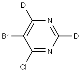 5-bromo-4-chloropyrimidine-2,6-d2 Struktur