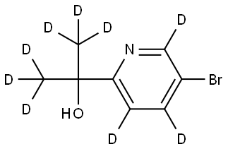 2-(5-bromopyridin-2-yl-3,4,6-d3)propan-1,1,1,3,3,3-d6-2-ol Struktur