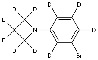 1-(3-bromophenyl-2,4,5,6-d4)azetidine-2,2,3,3,4,4-d6 Struktur