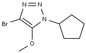 4-bromo-1-cyclopentyl-5-methoxy-1H-1,2,3-triazole Struktur