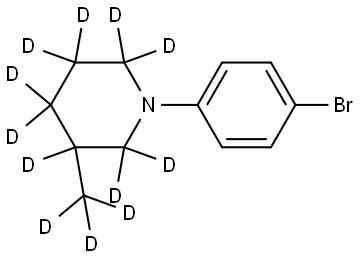 1-(4-bromophenyl)-3-(methyl-d3)piperidine-2,2,3,4,4,5,5,6,6-d9 Struktur