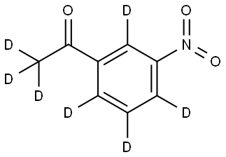 1-(3-nitrophenyl-2,4,5,6-d4)ethan-1-one-2,2,2-d3 Struktur